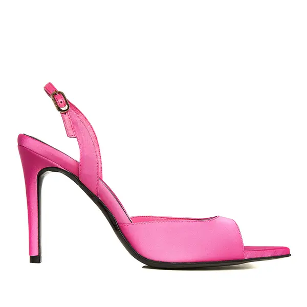 Sandale Vicky Satin, Varf Ascutit, Roz - 38 / 9.5 cm