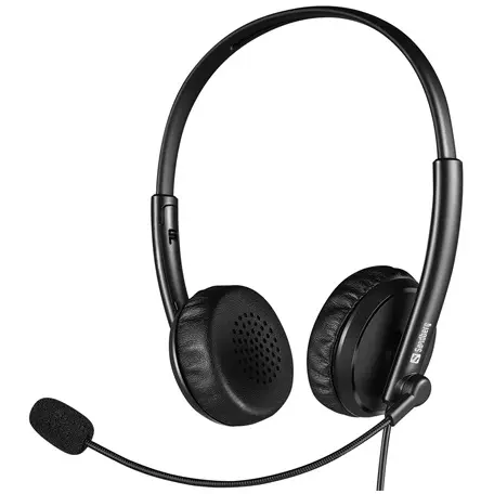SANDBERG Sandberg 126-21 casca audio & casca cu microfon Casti Prin cablu Banda de fixare pe cap Birou/Call center Negru (126-21)