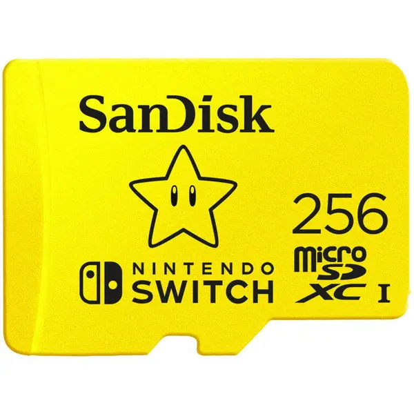 Sandisk Card de memorie SanDisk micro SDXC pentru Nitendo Switch, 256 GB, U3, Class 10, 100 Mb/s