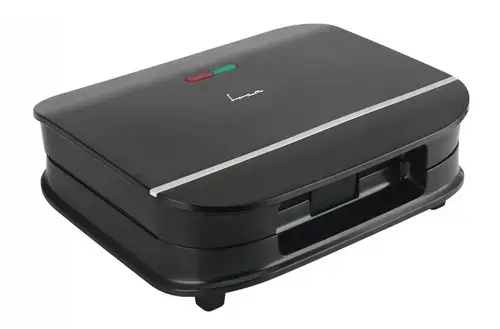Sandwich maker Fram FSM-700BK, 700 W, Placi fixe triunghi, 2 sandwichuri (Negru)