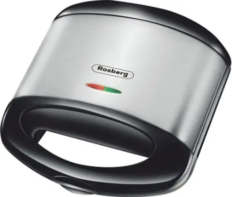 Sandwich-maker Rosberg - R51442C, 750W, inox/negru