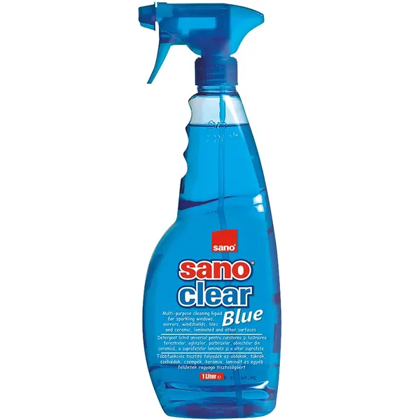 Sano Solutie curatat geamuri, 1L, Clear Blue