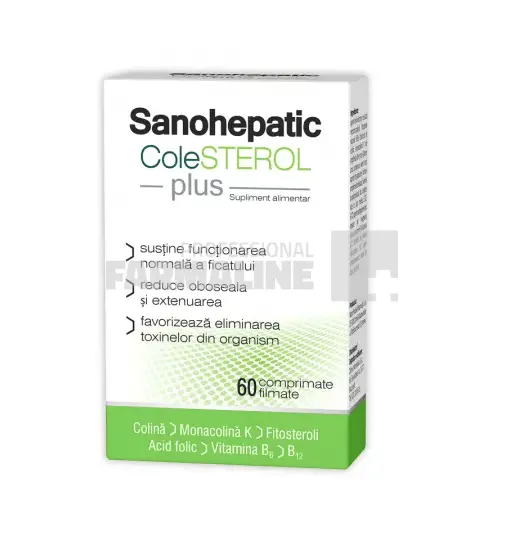 Sanohepatic Colesterol Plus 60 comprimate filmate