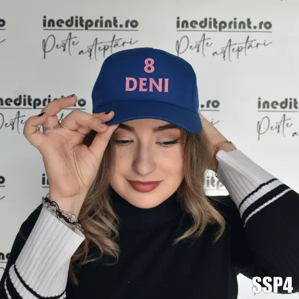 Sapca cu personalizare BRODATA pentru adulti SSP4 BOSTON, ALBASTRU