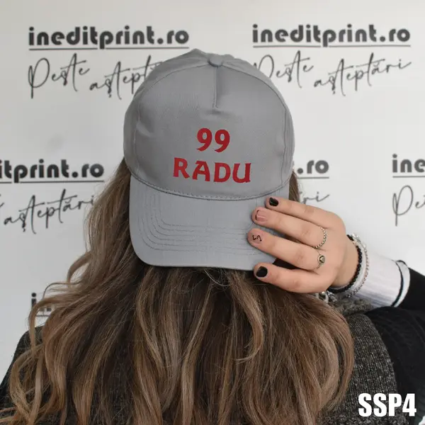 Sapca cu personalizare BRODATA pentru adulti SSP4 BOSTON, GRI
