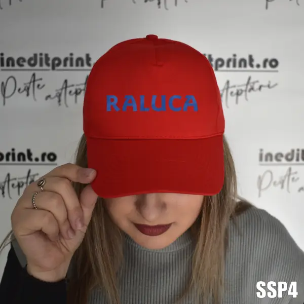 Sapca cu personalizare BRODATA pentru adulti SSP4 BOSTON, ROȘU