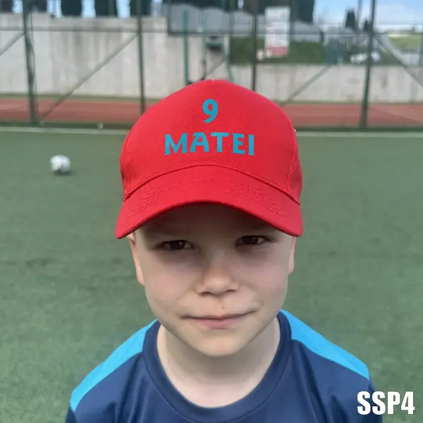 Sapca cu personalizare BRODATA pentru copii SSP4C BOSTON JUNIOR, ROȘU