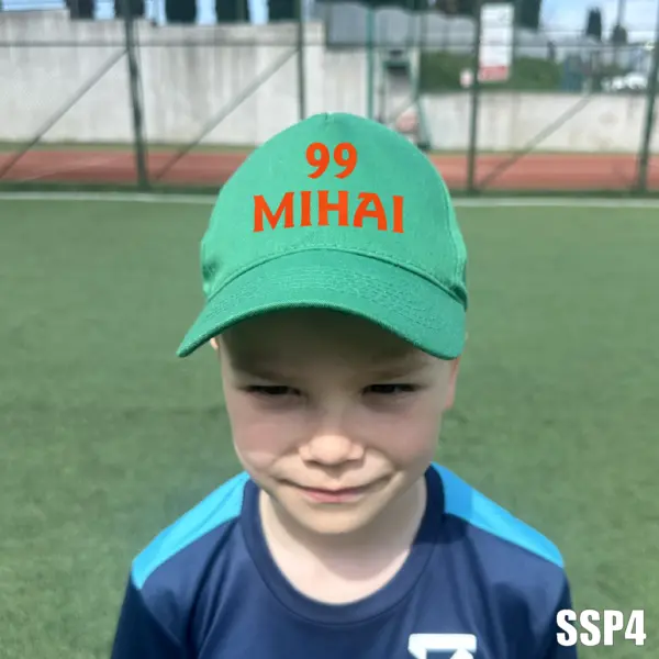 Sapca cu personalizare BRODATA pentru copii SSP5C BOSTON JUNIOR, VERDE