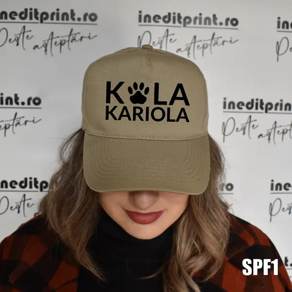 Sapca personalizabila cu LOGO sau TEXT - SPF1 BOSTON, KHAKI