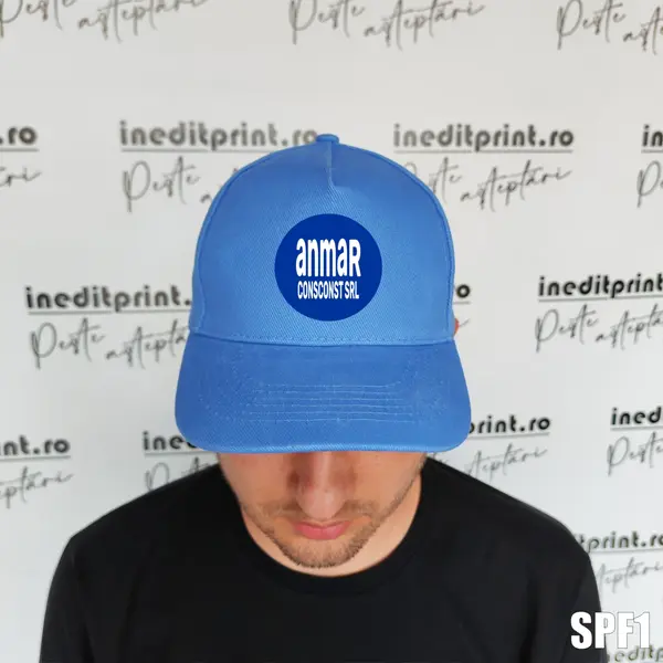 Sapca personalizabila cu LOGO sau TEXT - SPF1 MALFINI, ALBASTRU DESCHIS