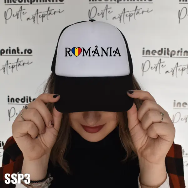 Sapca personalizabila pentru adulti ROMANIA SSP3 BOSTON, ALBASTRU