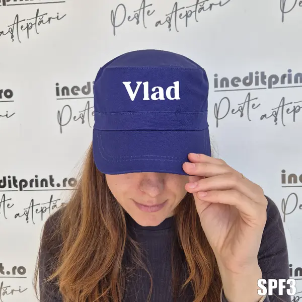 Sapca personalizata cu NUME - SPF3 MALFINI, ALBASTRU
