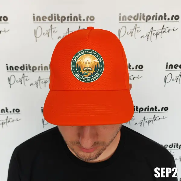 Sapca personalizata pentru adulti cu logo Tabara SEP2 Portocaliu, MALFINI