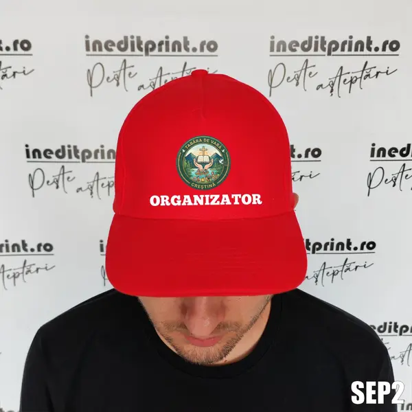 Sapca personalizata pentru adulti cu logo Tabara SEP2 Rosu, MALFINI