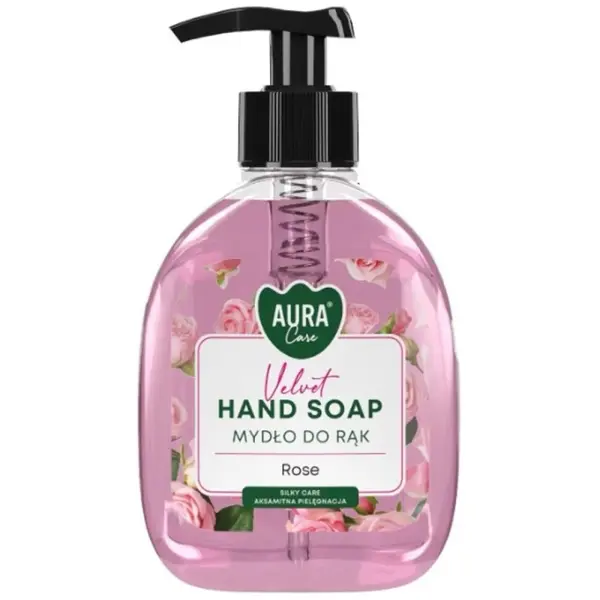 Sapun de Maini cu Pompita, Trandafir, Aura Care, 300 ml