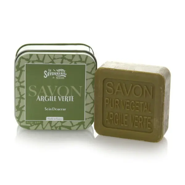 Sapun in cutie metalica, 100 g - Argile Verte | La Savonnerie de Nyons