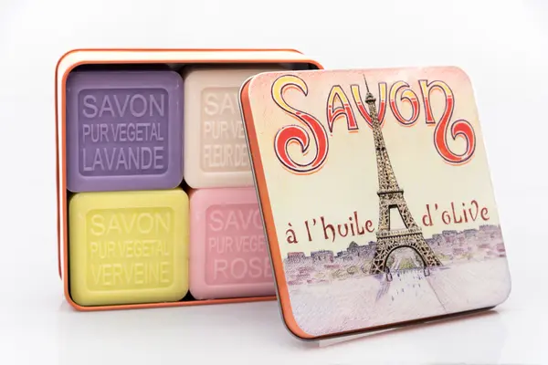 Sapun in cutie metalica, 400 g - La Tour Eiffel | La Savonnerie de Nyons