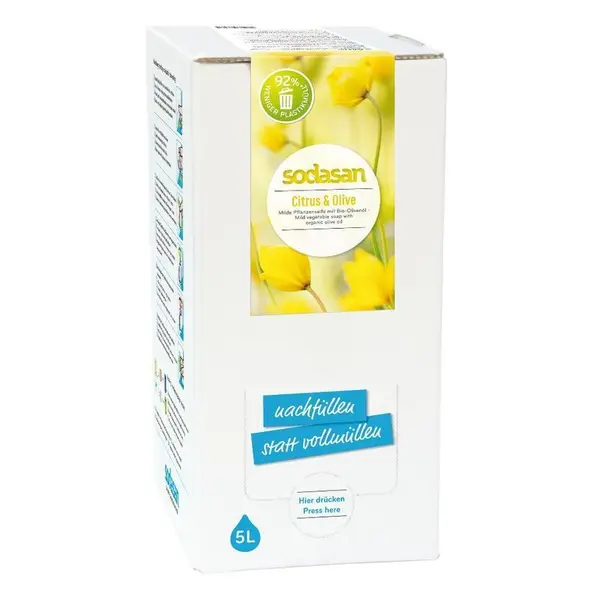 Sapun lichid cu citrice si masline ecologic 5l Sodasan