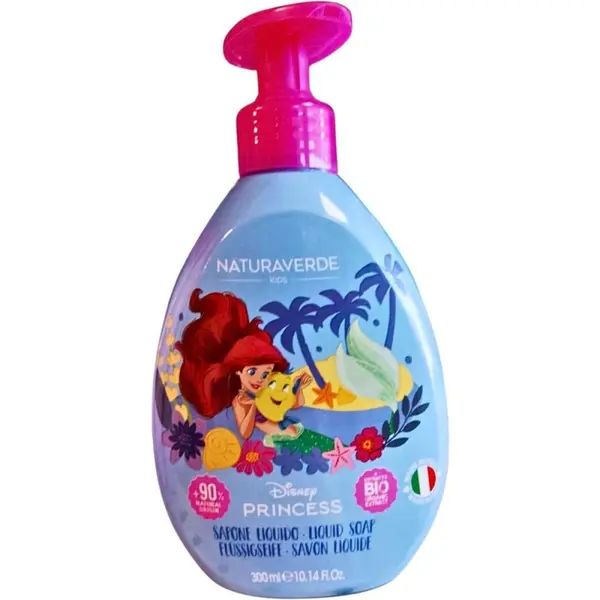 Sapun Lichid cu Pompita Naturaverde Kids Princess, cu Albastrele, pentru Copii, 300 ml