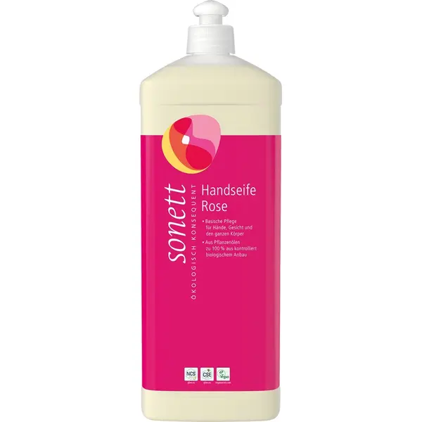 Sapun lichid cu trandafir bio pentru maini si corp - 1 L