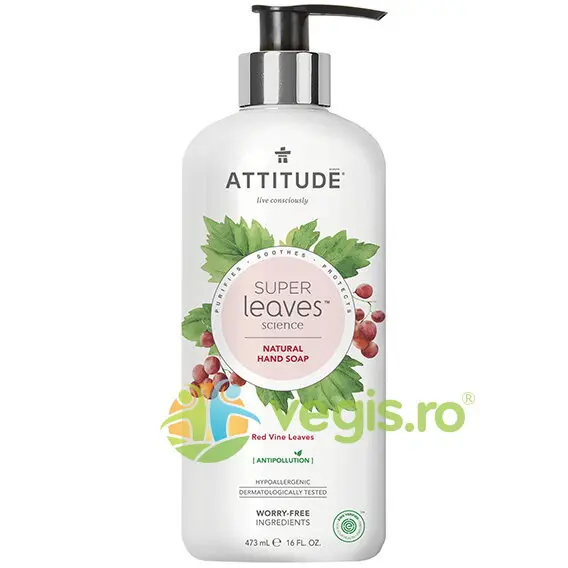 Sapun Lichid de Maini cu Frunze de Vita de Vie Super Leaves 473ml