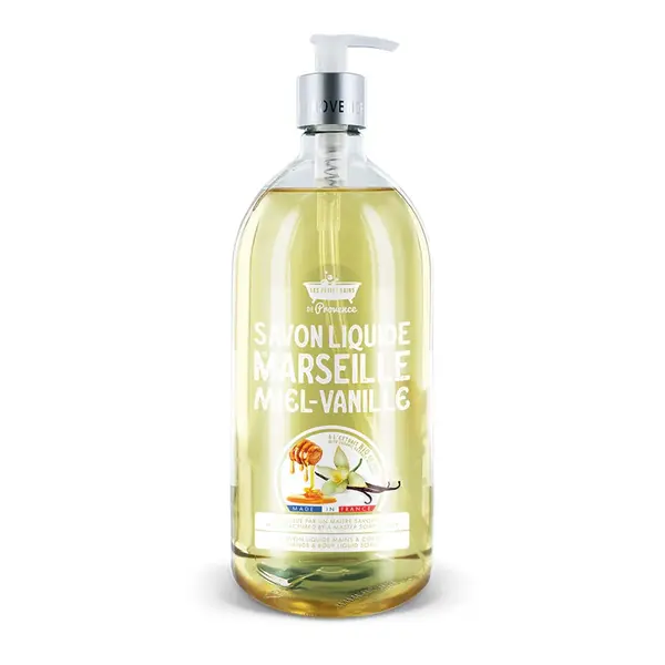 Sapun lichid de Marsilia cu Miere si Vanilie, 1l, Les Petites Bains de Provence