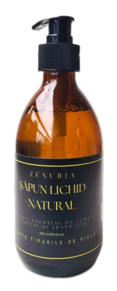 Sapun lichid natural - Ulei esential de lemn de santal si trandafir | Zenuria