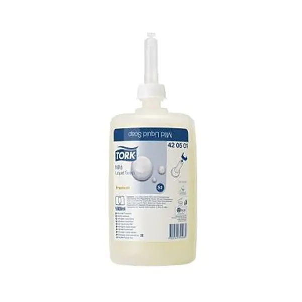 Sapun lichid pentru dozator cu parfum proaspat Tork Mild 1L Sapun lichid 1L Tork Mild