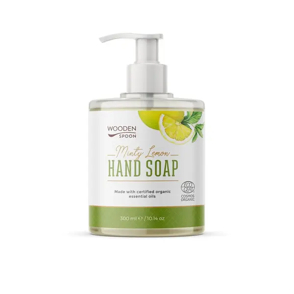Sapun lichid pentru maini cu menta si lamaie ecologic 300ml Wooden Spoon