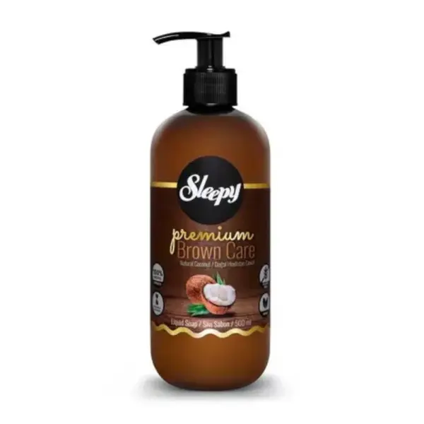 Sapun Lichid Sleepy Premium, Brown Care, Natural Almond, 500 ml