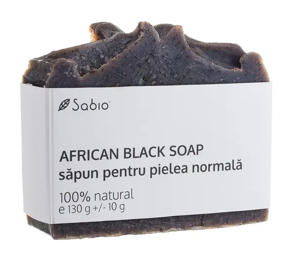 Sapun natural pentru pielea normala African Black Soap, 130g, Sabio