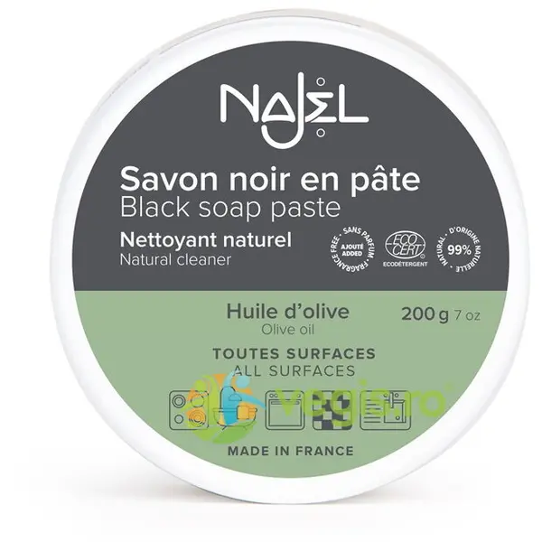 Sapun Negru Pasta Concentrata, Degresant Natural Multifunctional 200g