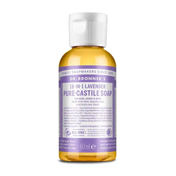 Sapun Organic de Castilia 18-in-1, Lavanda (Lichid) - 60 ml