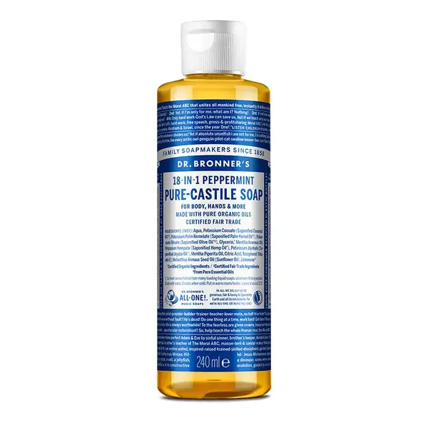 Sapun Organic de Castilia 18-in-1, Menta (Lichid) - 240 ml