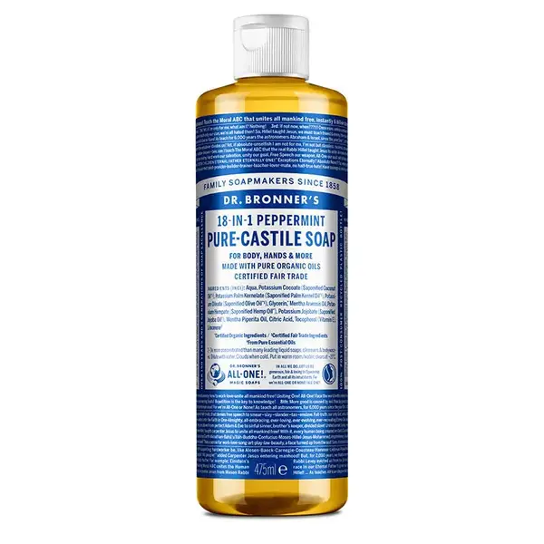 Sapun Organic de Castilia 18-in-1, Menta (Lichid) - 475 ml