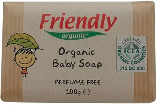 Sapun pentru bebelusi Friendly Organic cu unt de shea si migdale dulci 100 g