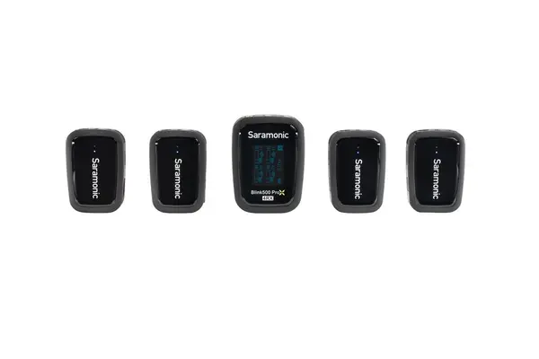 Saramonic Blink500 ProX B8 Sistem Microfon Lavaliera Wireless, 4 Canale, Inregistrare 14 Ore, IP66, Raza 280m, 20Hz-20kHz