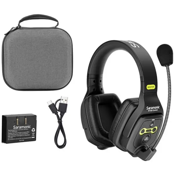 SARAMONIC Casti intercom Master, Saramonic WiTalk DMH, Full-Duplex 1.9GHz, raza de pana la 400 m, Dual-Ear