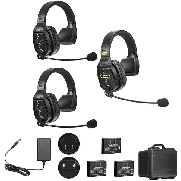 SARAMONIC Solutie intercom completa Saramonic WiTalk WT3S, 3 pers, Full-Duplex 1.9GHz, single-ear