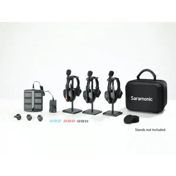 SARAMONIC Solutie intercom completa Saramonic WiTalk9 WT3S6xbat, 3 pers, Full-Duplex, 1.9GHz, single-ear