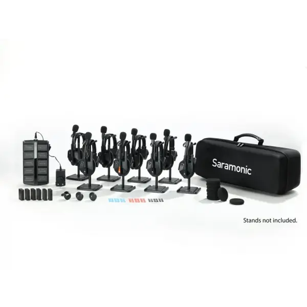 SARAMONIC Solutie intercom completa Saramonic WiTalk9 WT8S16xbat, 8 pers, Full-Duplex, 1.9GHz, single-ear