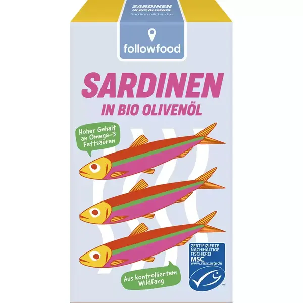 Sardine in ulei extravirgin bio de masline - 120 g