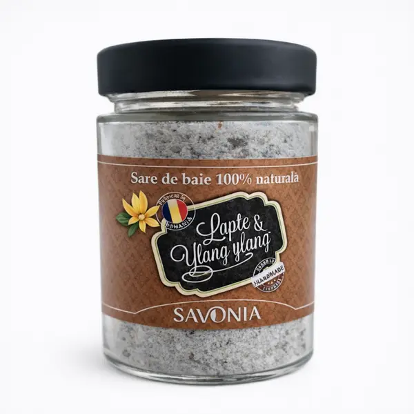 Sare de baie cu lapte si Ylang Ylang, 350g, Savonia