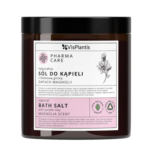 Sare de baie Pharma Care cu Argila Mov si Magnolie, Green Pharmacy | 800 g