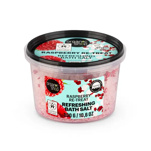 Sare de baie revigoranta Raspberry Re-treat, 300ml, Organic Shop