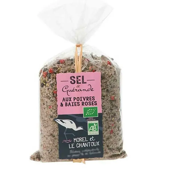 Sare de mare cu piper si boabe de piper roz bio 250g Morel et Le Chantoux