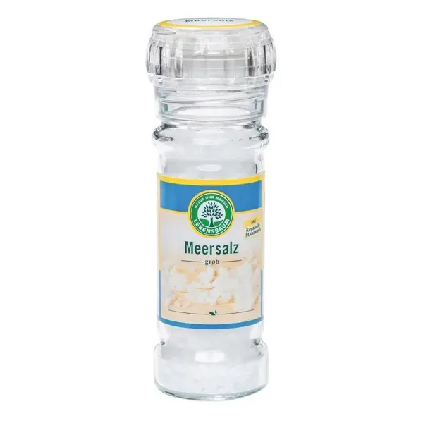 Sare de mare neiodata in rasnita de sticla, eco - 100 g