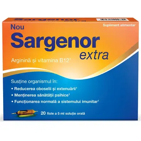 Sargenor Extra arginina si vitamina B12 5ml 20 fl.