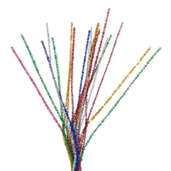 Sarma plusata culori metalizate pentru activitati craft,20 bucati set