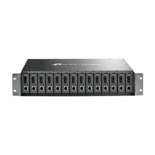 Șasiu rackabil 19 pentru 14 media convertoare, 2U, TP-Link Omada MC1400